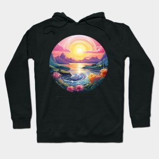 Landscape Colorful Psychedelic Art Hoodie